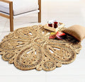 Handwoven Reversible Eco Friendly Jute Round Boho Farmhouse Rug