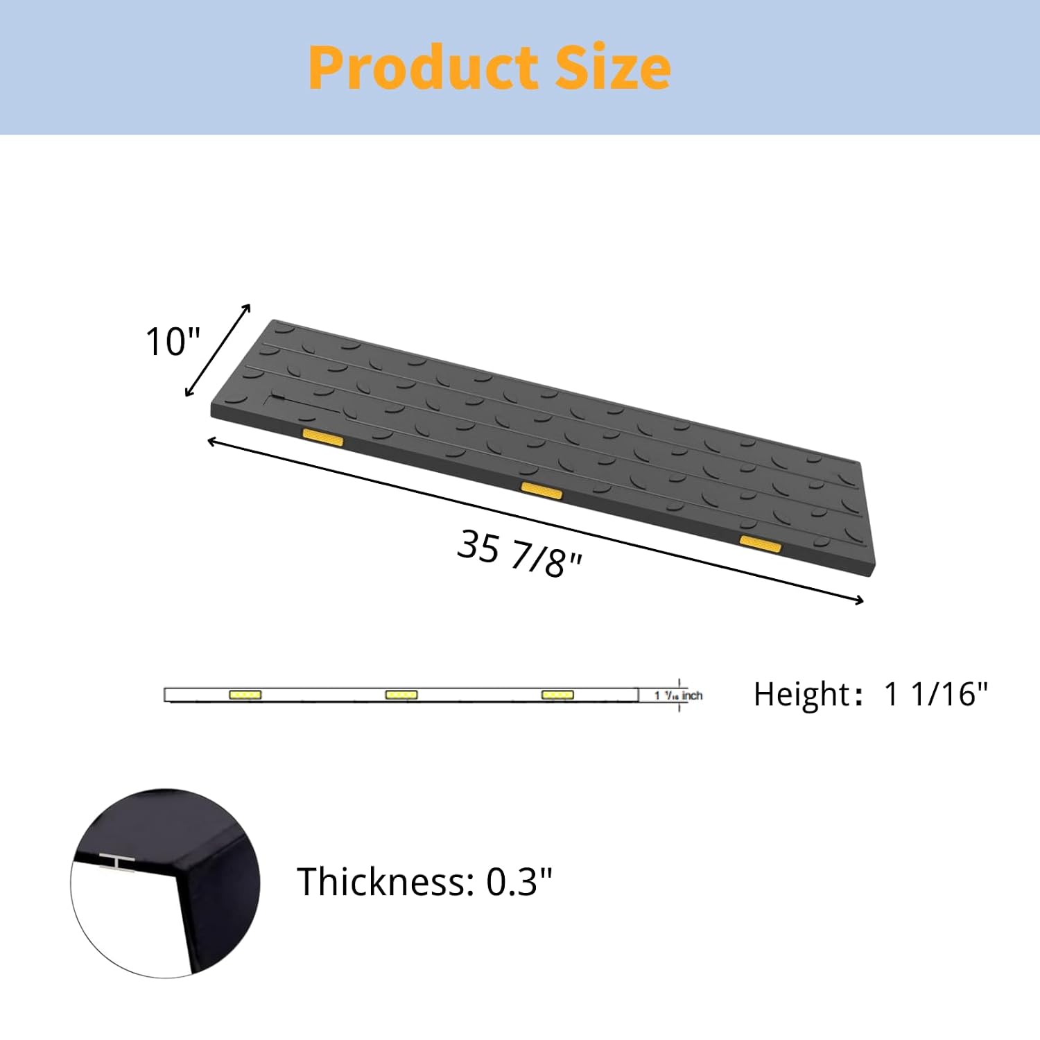 Non Slip Rubber Stair Treads Outdoor Step Protection Mats