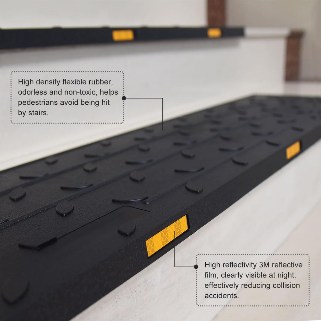 Reflective Non Slip Rubber Stair Treads Indoor Outdoor Mats
