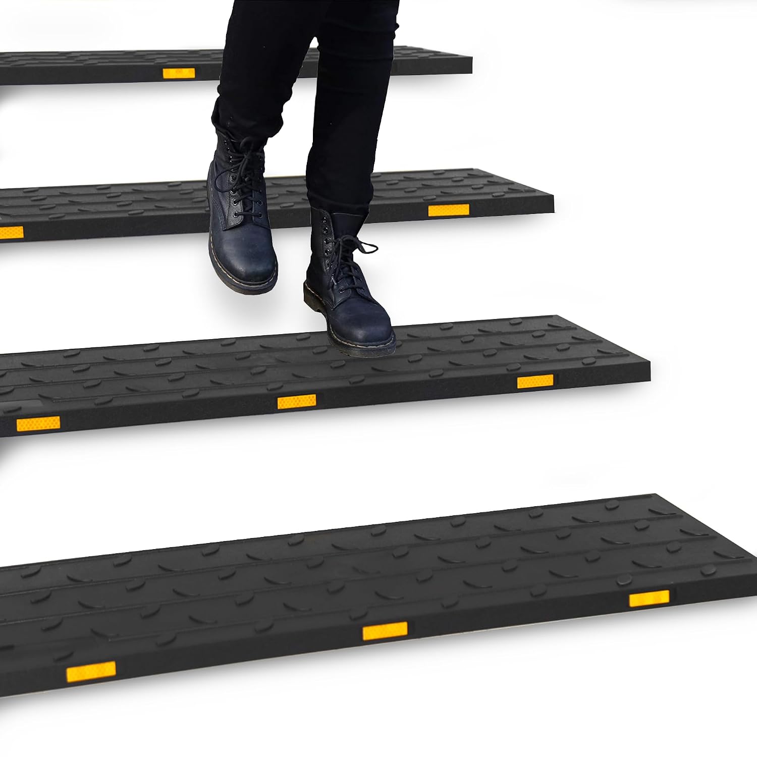 Reflective Non Slip Weatherproof Rubber Safety Stair Step Mats