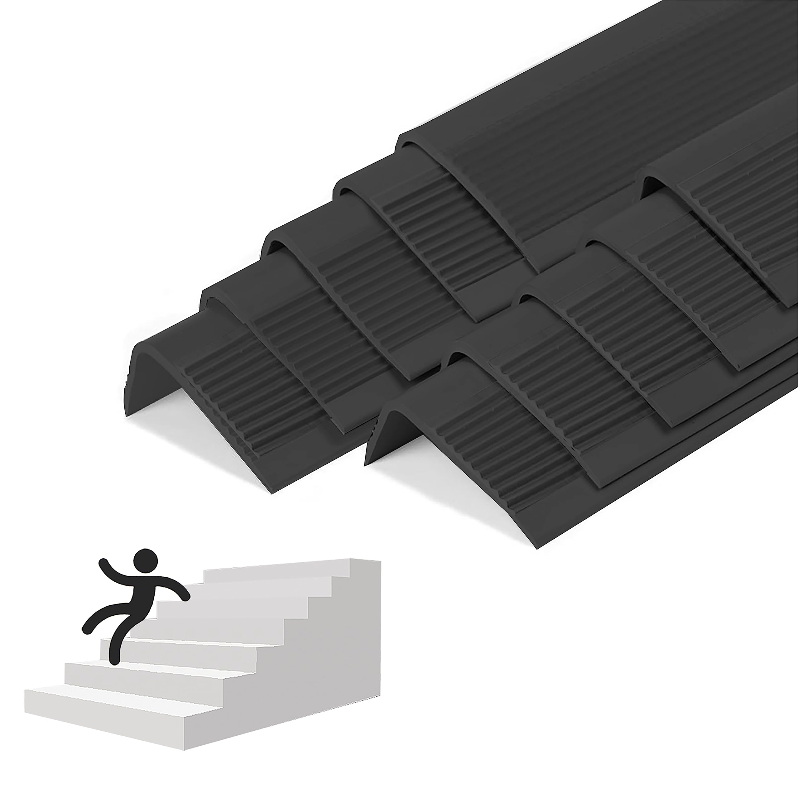 Anti Slip Rubber Stair Nosing Wear Resistant Safe Step Strips