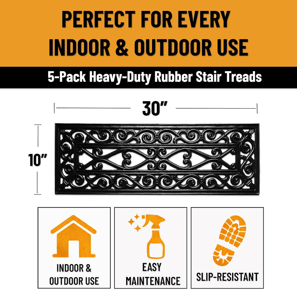Scroll Lattice Non Slip Heavy Duty Rubber Outdoor Mats