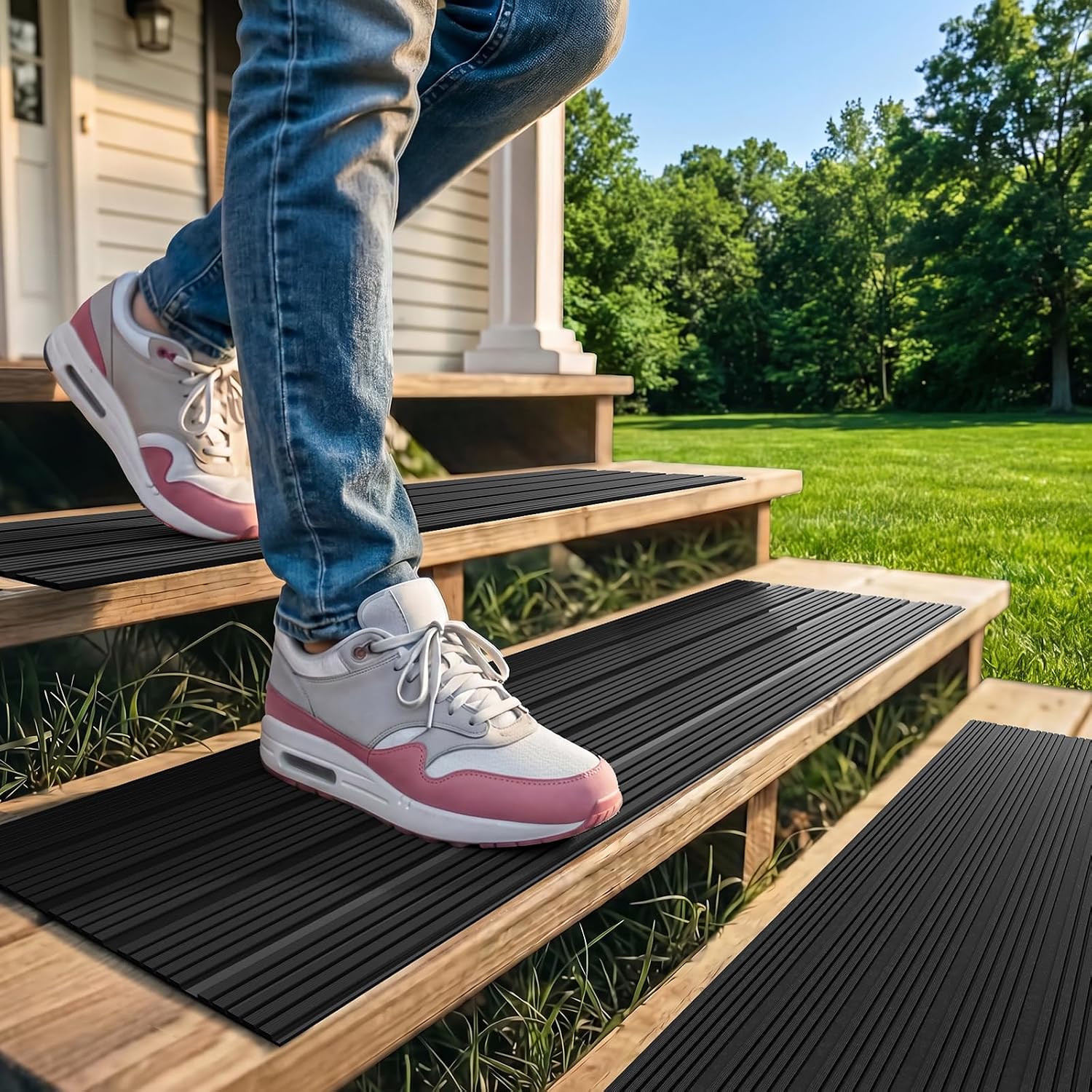 Non Slip All Weather PVC Stair Durable Outdoor Step Mats
