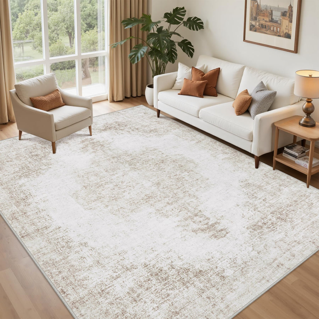 Vintage Medallion 8x10 Washable Non Slip Area Rug