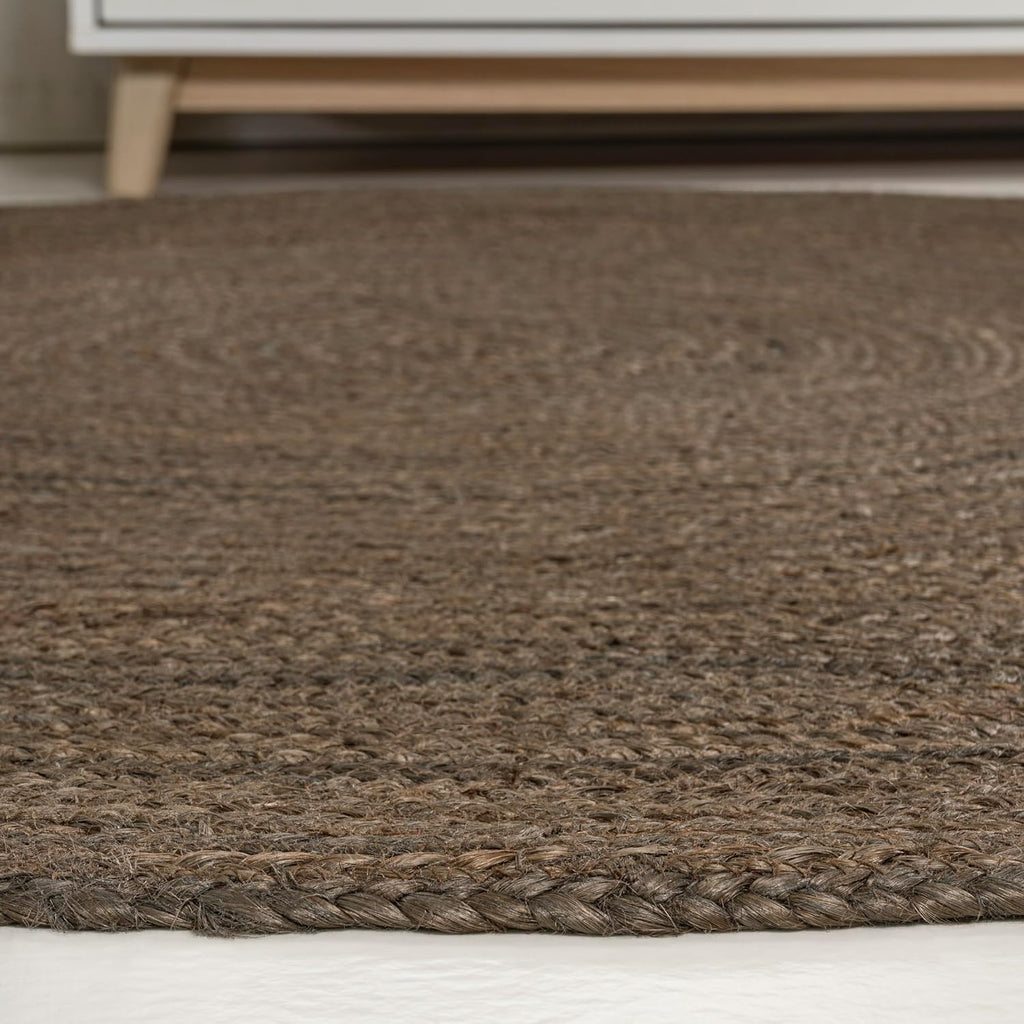 Coastal Braided Jute Round Pet Friendly Area Rug