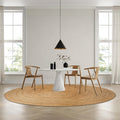 Handwoven Braided Natural Jute Round Boho Farmhouse Area Rug