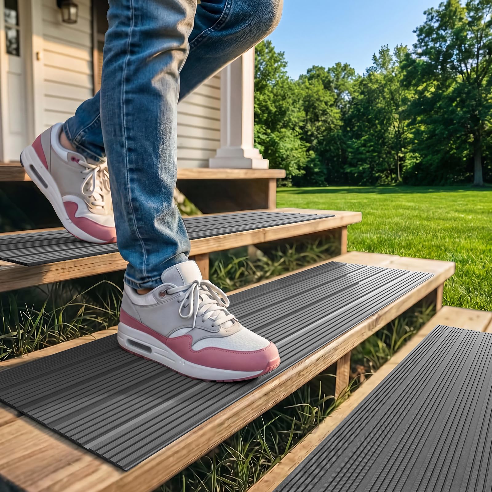 Non Slip All Weather PVC Stair Durable Outdoor Step Mats