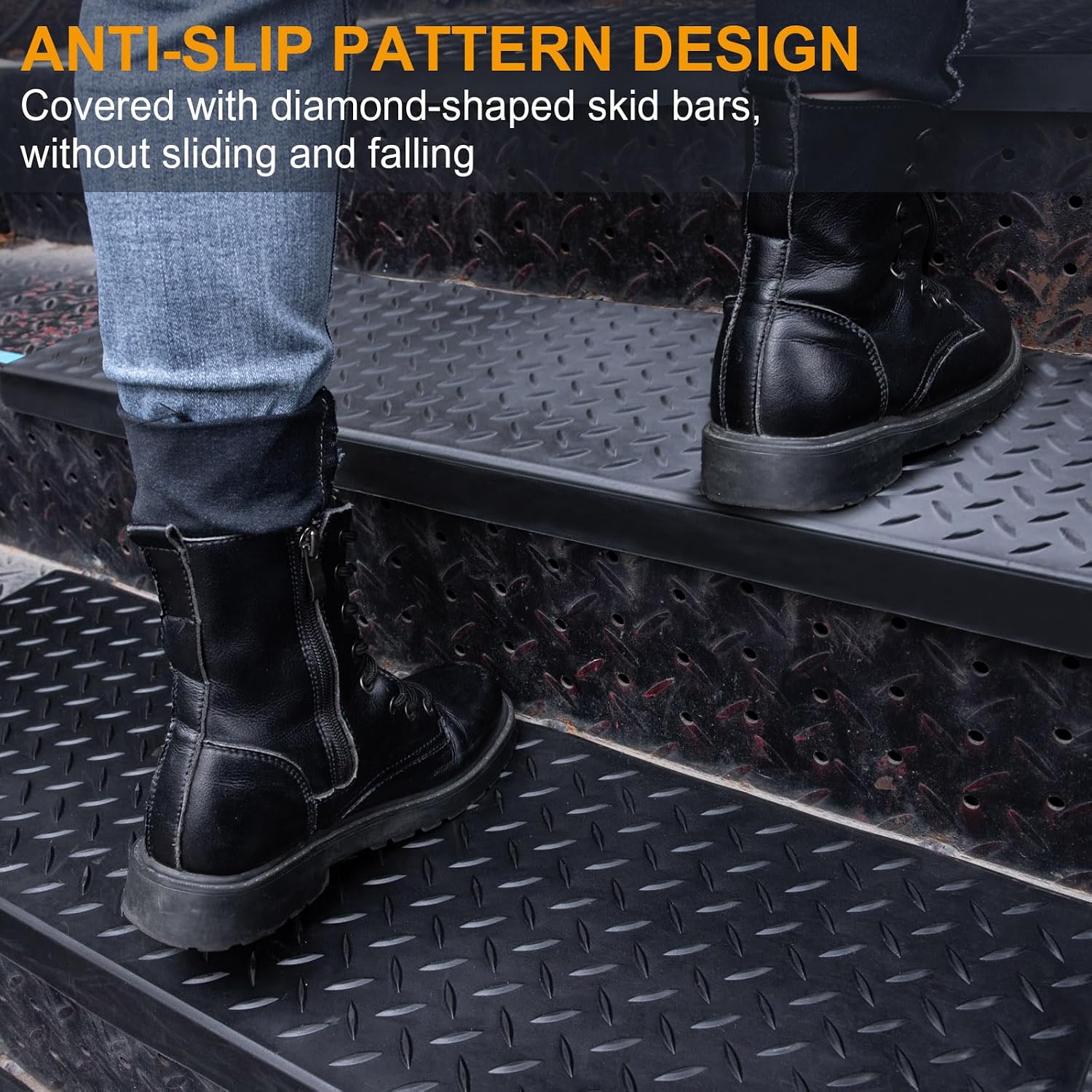 Non Slip Rubber Indoor Outdoor Stair Step Protection Mats