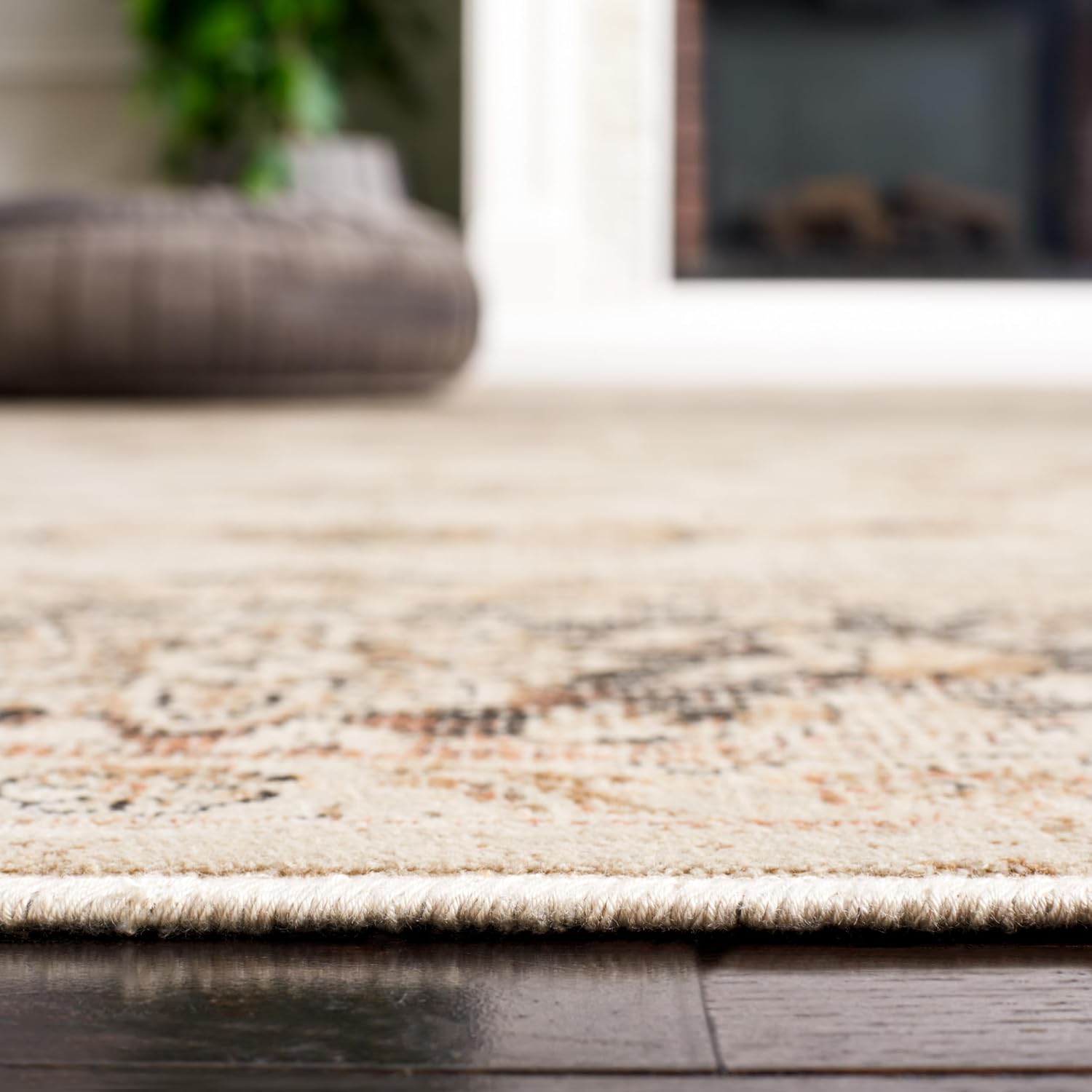 Oriental Distressed 5'1x7'6 Vintage Viscose Area Rug