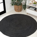 Coastal Braided Jute Round Pet Friendly Area Rug