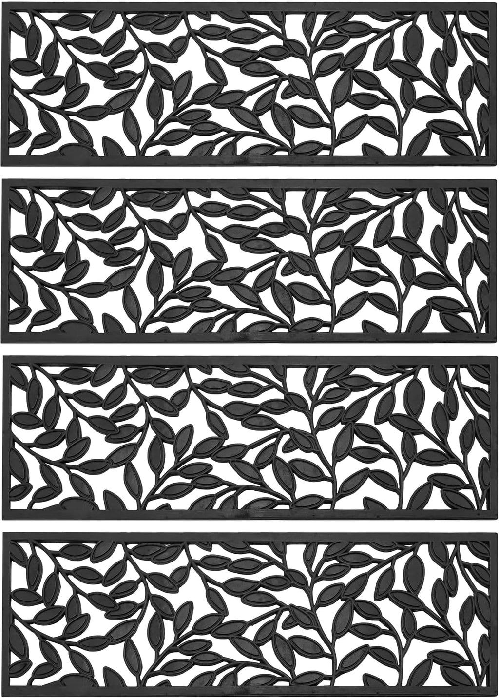 Leaf Pattern Non Slip Rubber Outdoor Stair Tread Mats