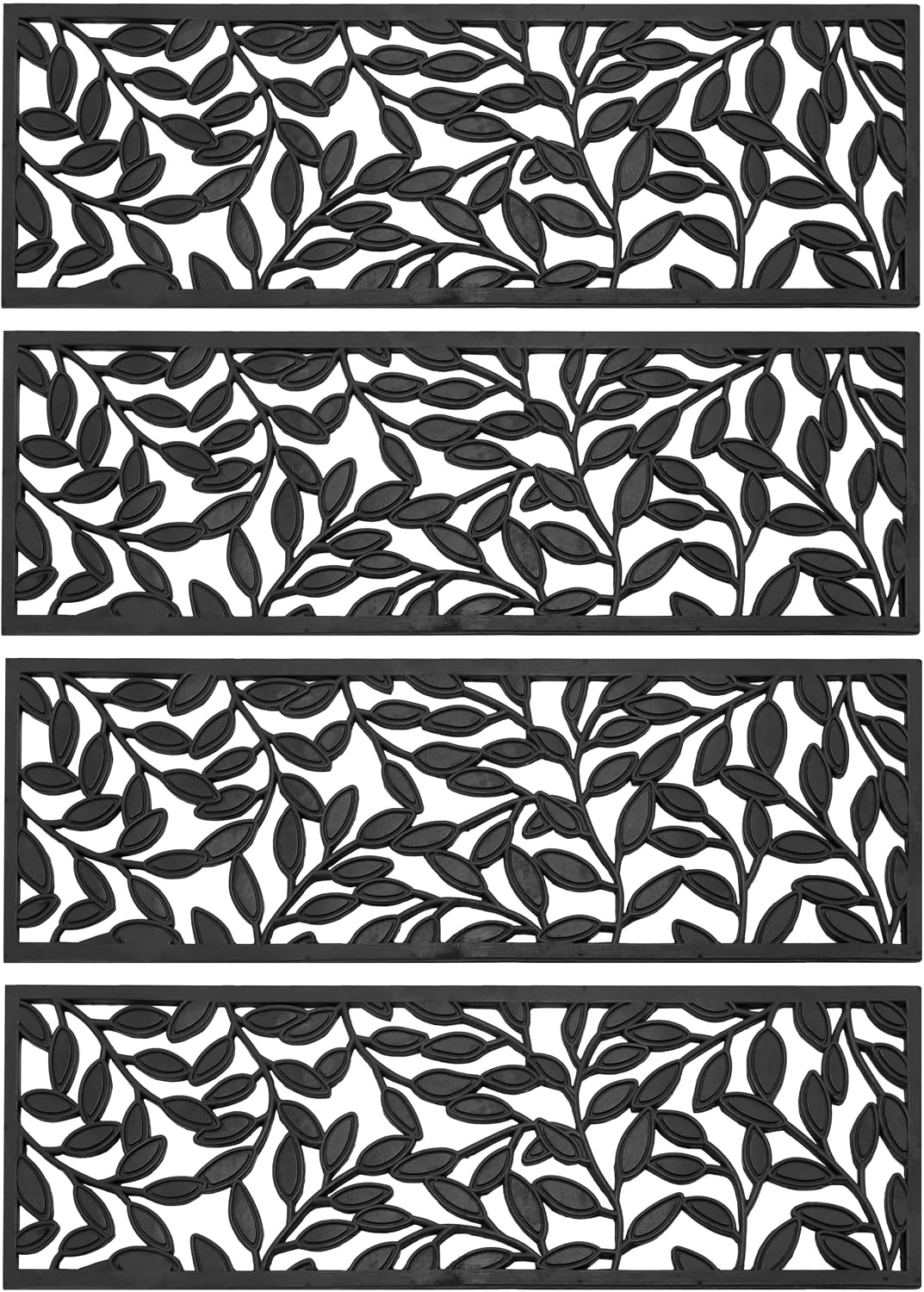 Leaf Pattern Non Slip Rubber Outdoor Stair Tread Mats