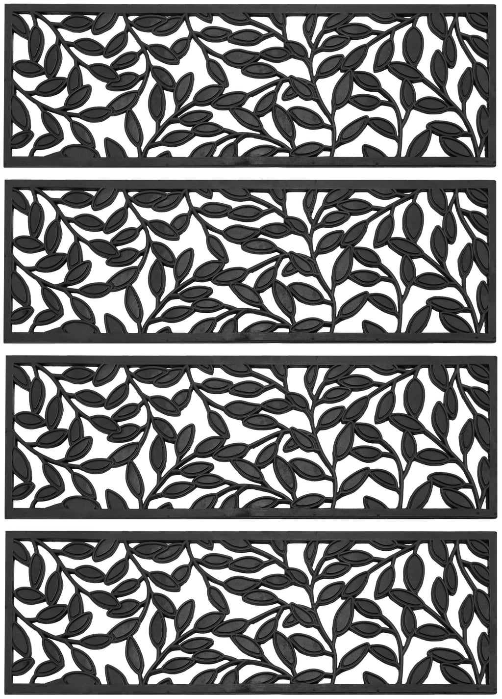 Leaf Pattern Non Slip Rubber Outdoor Stair Tread Mats