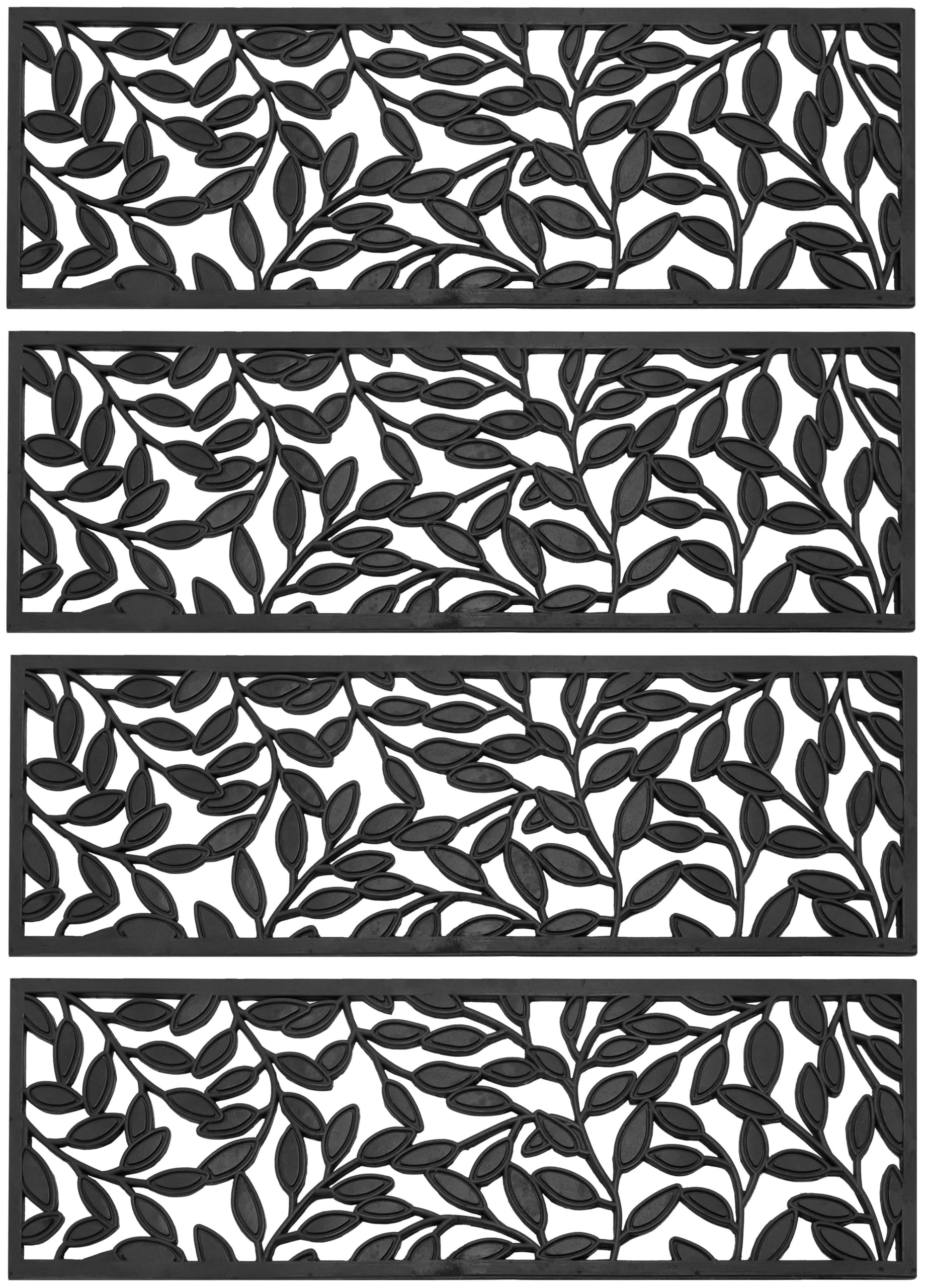 Leaf Pattern Non Slip Rubber Outdoor Stair Tread Mats