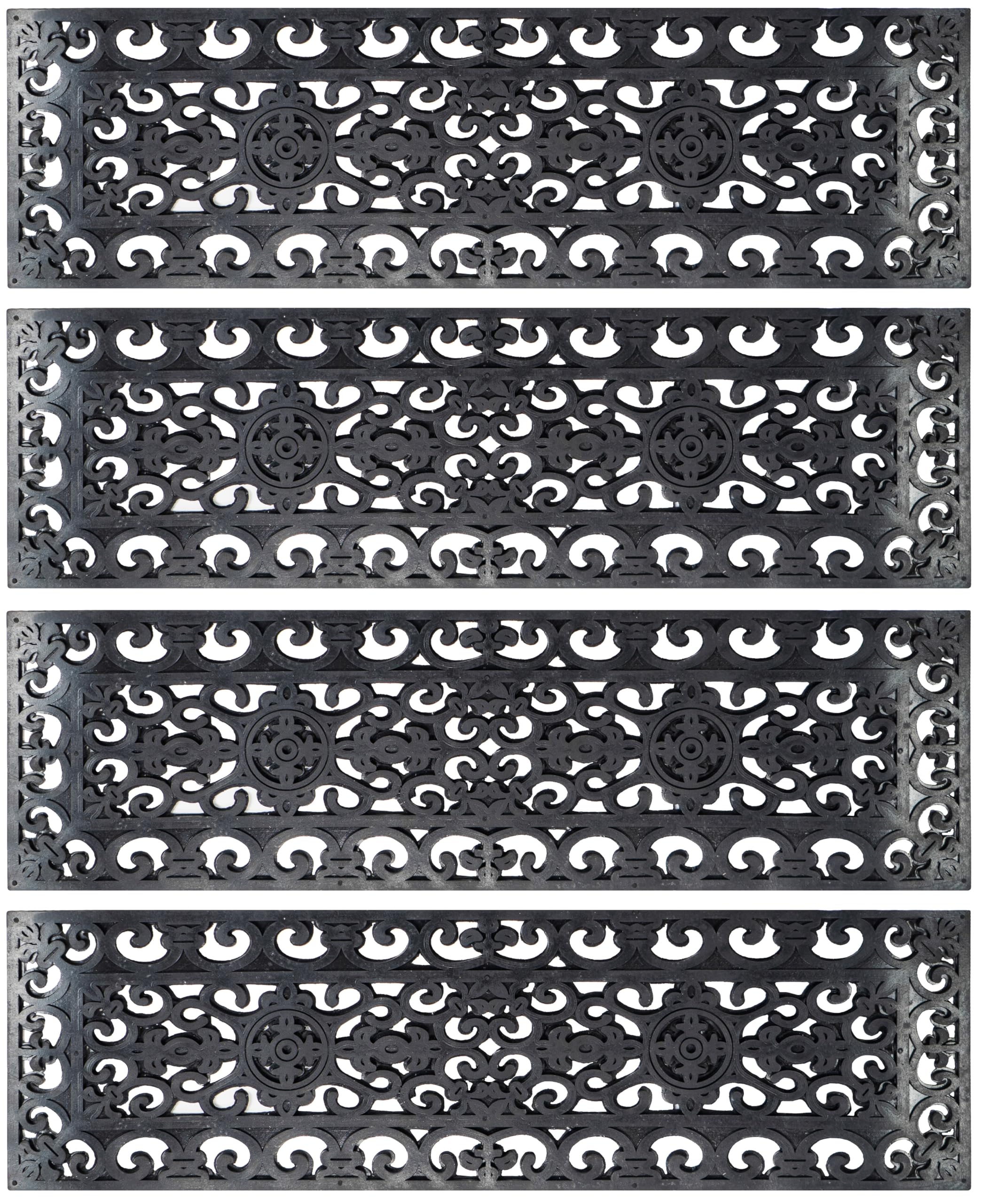 Leaf Pattern Non Slip Rubber Outdoor Stair Tread Mats