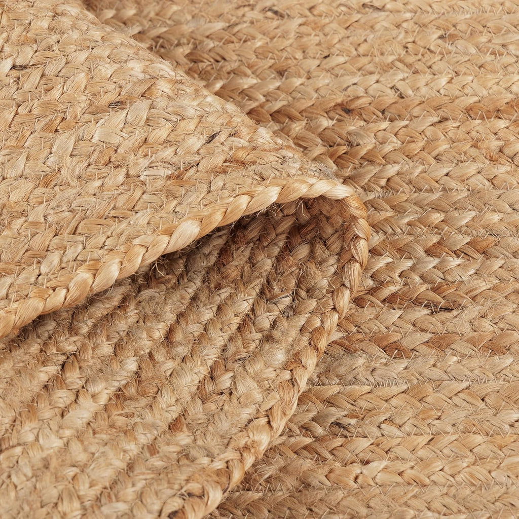 Handwoven Reversible Boho Jute Round Area Rug