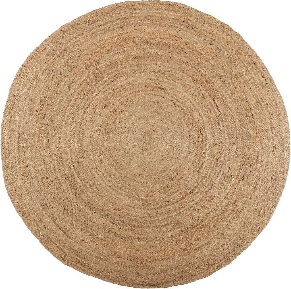 Handwoven Reversible Boho Jute Round Area Rug