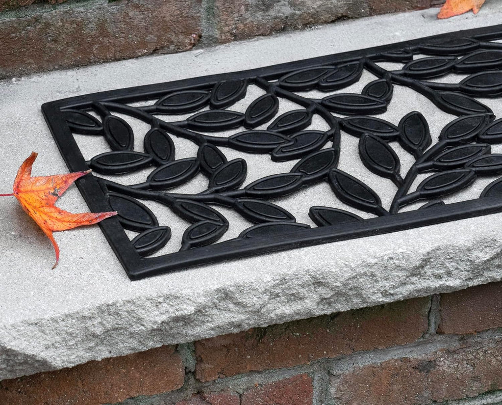 Leaf Pattern Non Slip Rubber Outdoor Stair Tread Mats