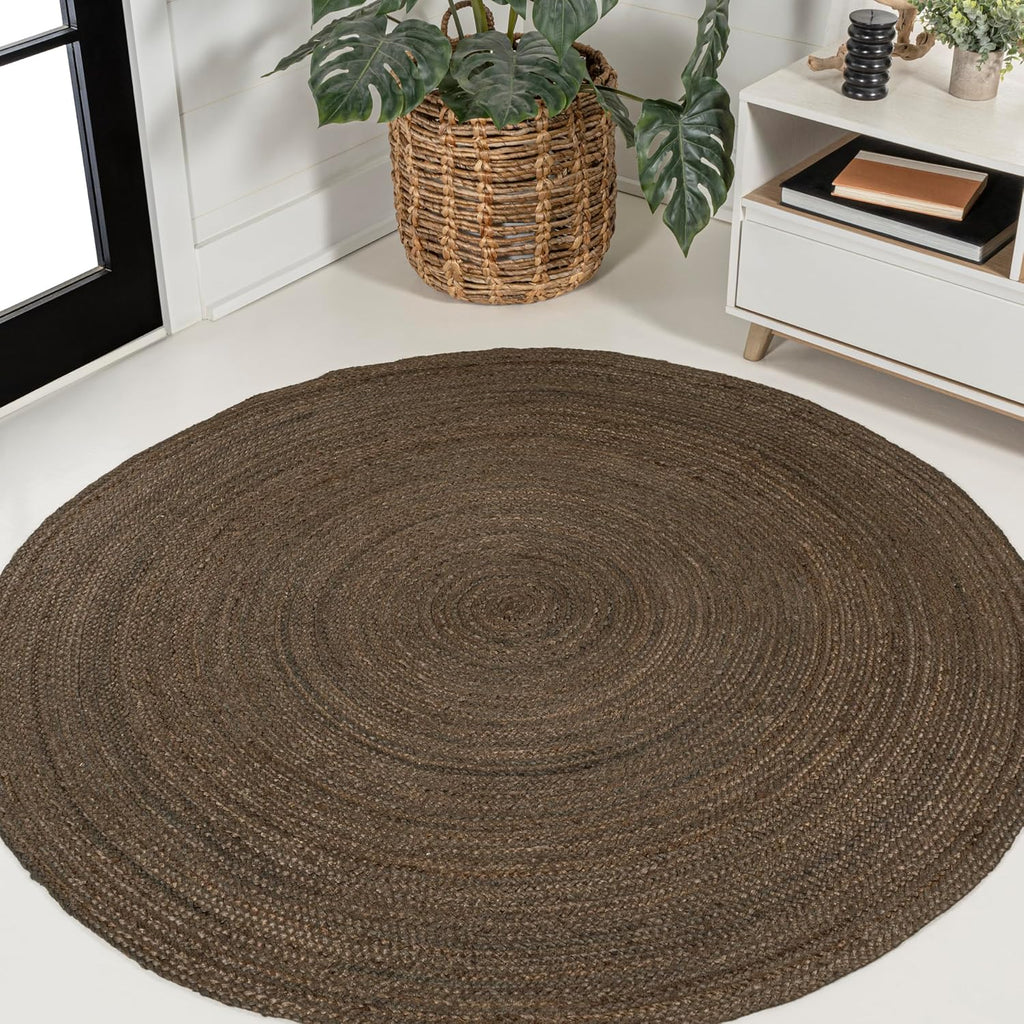 Coastal Braided Jute Round Pet Friendly Area Rug