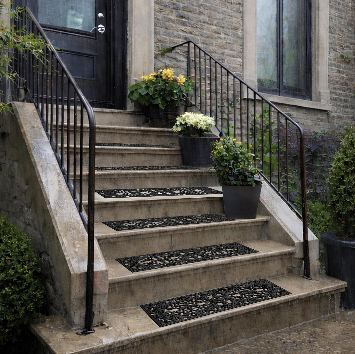 Heavy Duty 10x30 Non Slip Rubber Drainage Stair Mats