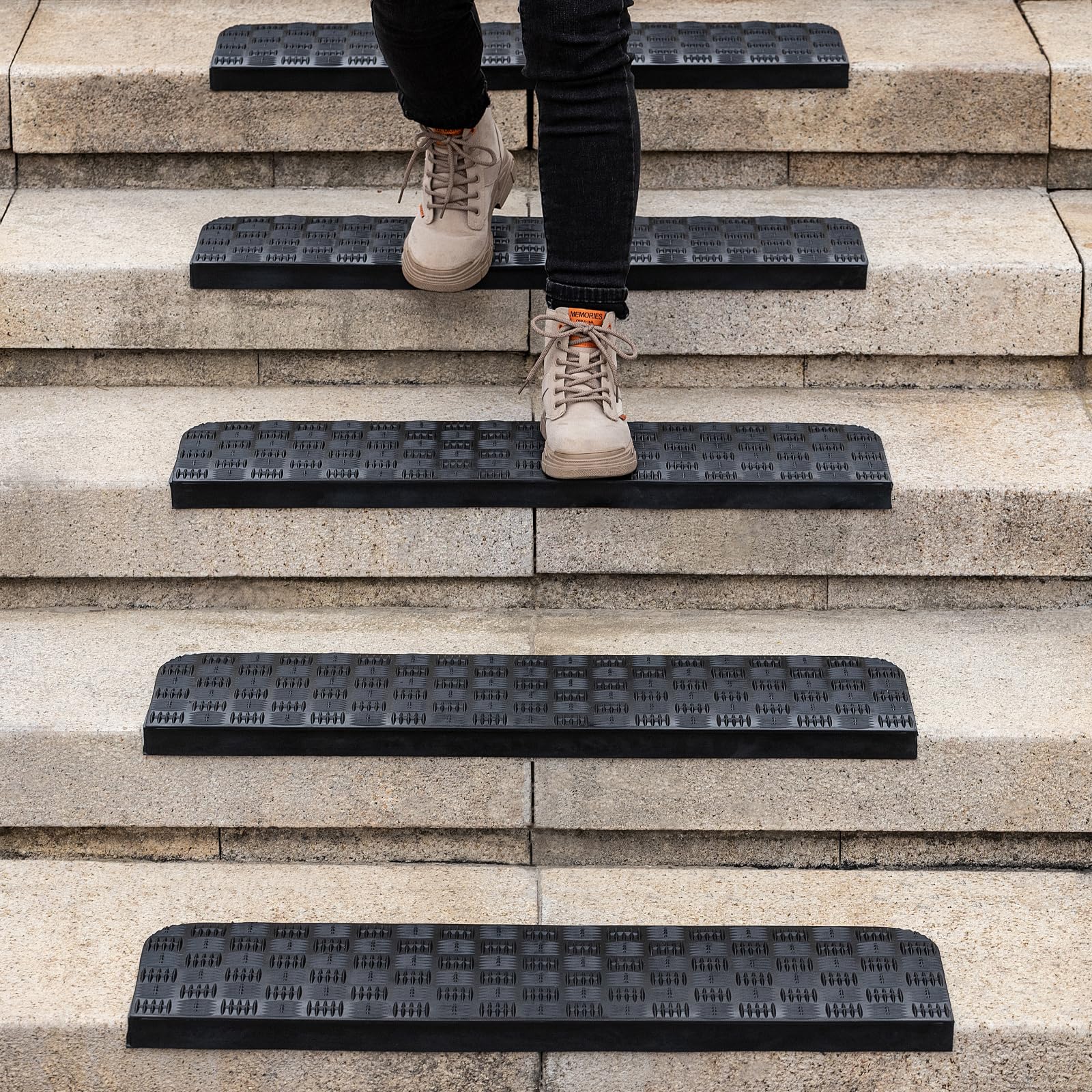 Non Slip Rubber Stair Treads Indoor Outdoor Step Mats