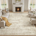 Abstract Distressed 8x10 Washable Stain Resistant Rug