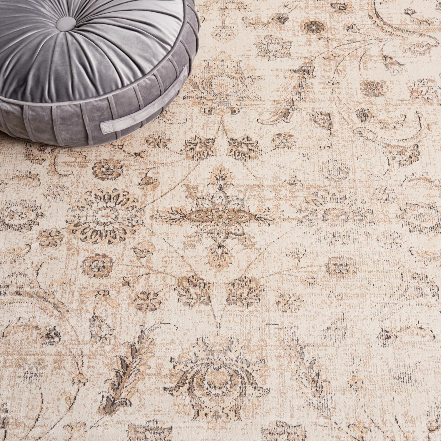 Oriental Distressed 5'1x7'6 Vintage Viscose Area Rug