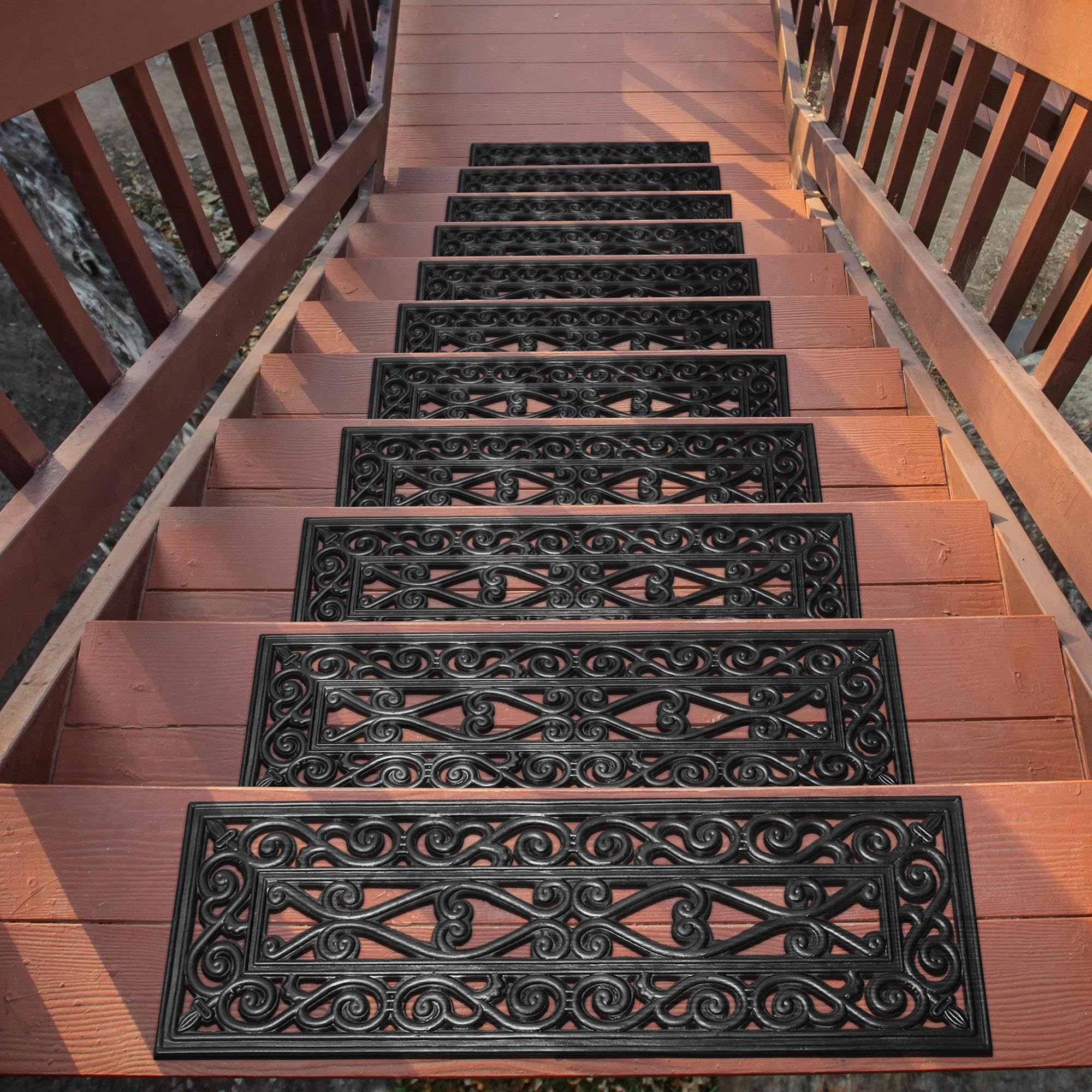 Circle Pattern Non Slip Heavy Duty Rubber Stair Mats