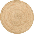 Handwoven Reversible Eco Jute Round Boho Farmhouse Area Rug