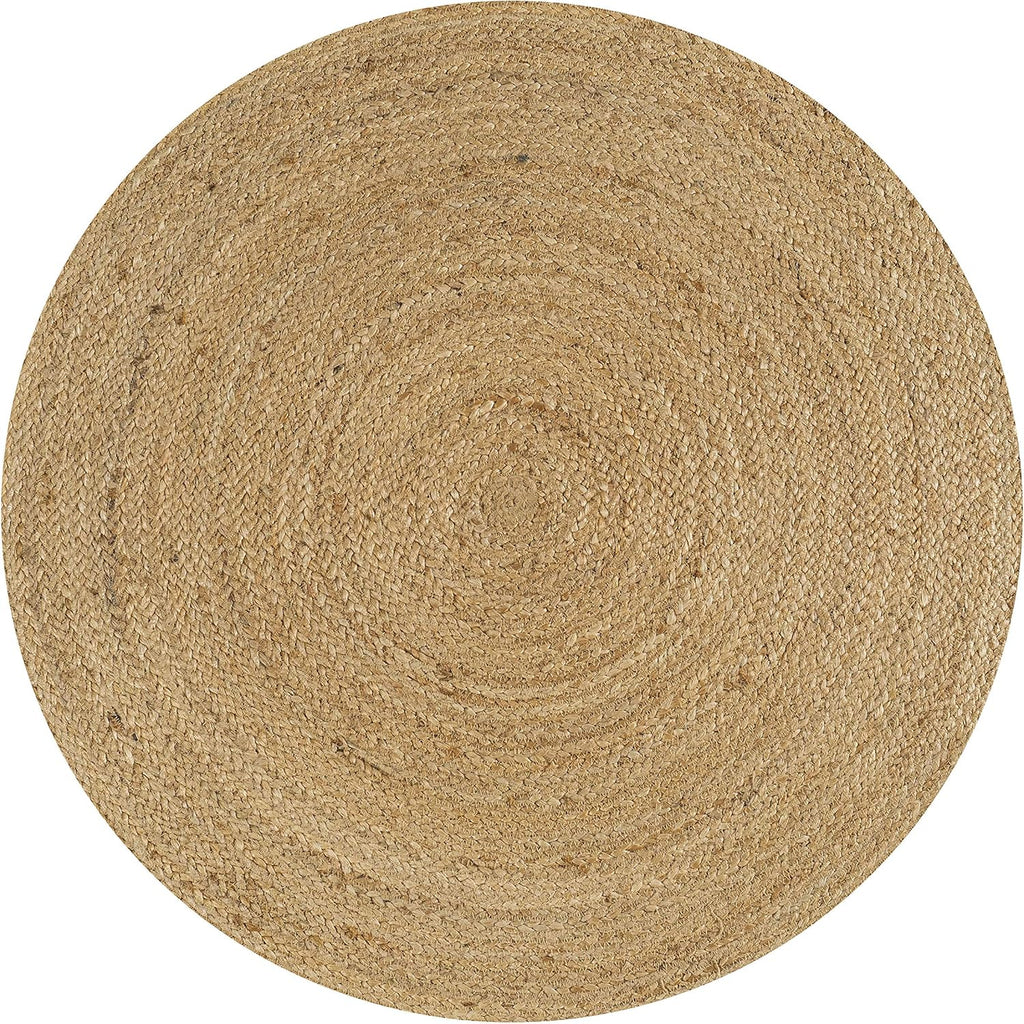 Braided Jute Round Easy Clean Pet Friendly Area Rug