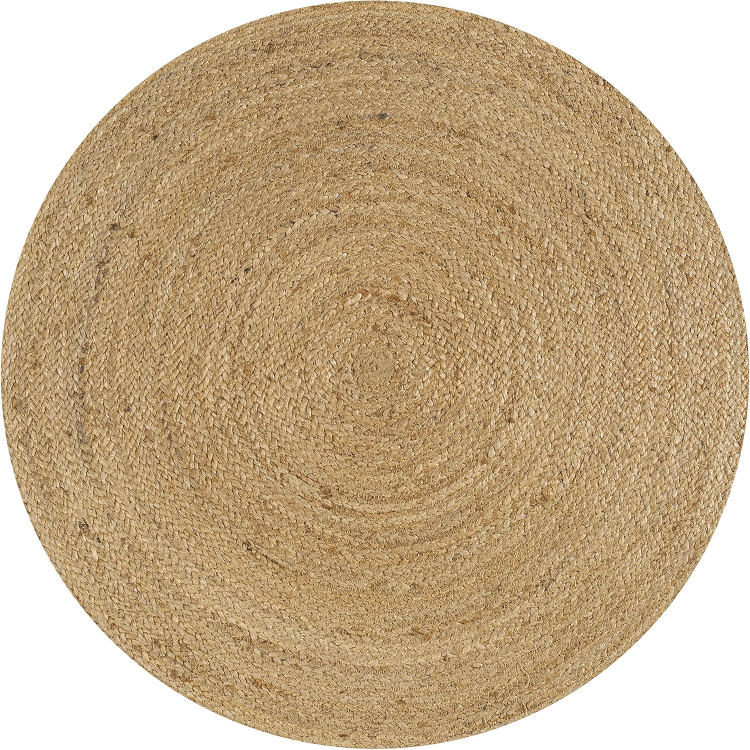 Braided Jute Round Easy Clean Pet Friendly Area Rug