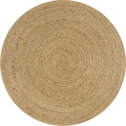 Braided Jute Round Easy Clean Pet Friendly Area Rug